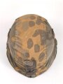 Waffen SS, Tarnbezug für einen Stahlhelm. Neuzeitliche Fertigung aus originalem Tarnmaterial