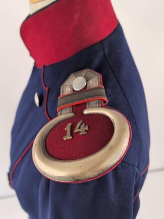 Preußen, Ulanka für einen Offizier im 2. Hannoveranischen Ulanen Regiment Nr. 14. Eigentumstück in gutem Gesamtzustand