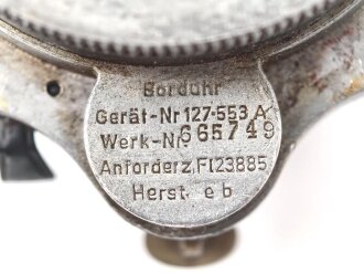 Luftwaffe , Borduhr Junghans Fl 23885. Unter anderem in Bf 109 verbaut. Läuft einwandfrei