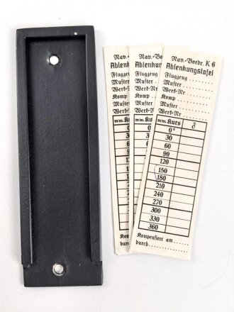 Luftwaffe , Deviationstabelle für BF109, FL 23906, Neuzeitliche Sammleranfertigung