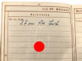 Wehrpaß für eine  Mann aus Rudolstadt, wenige Einträge
