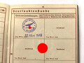 Wehrpaß für eine  Mann aus Rudolstadt, wenige Einträge