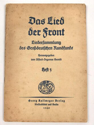 "Das Lied der Front - Liedersammlung des...