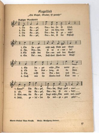 "Das Lied der Front - Liedersammlung des Großdeutschen Rundfunks",  Heft 3, 1940, 89 Seiten, 13 x 19 cm, gebraucht