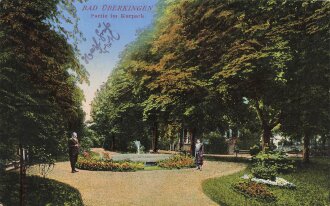 Ansichtskarte "Bad Überkingen Partie im Kurpark"