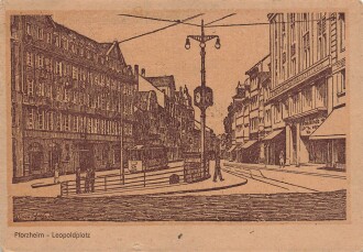 Ansichtskarte "Pforzheim Leopoldplatz"