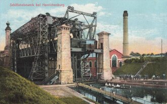 Ansichtskarte "Schiffshebewerk bei Henrichenburg"