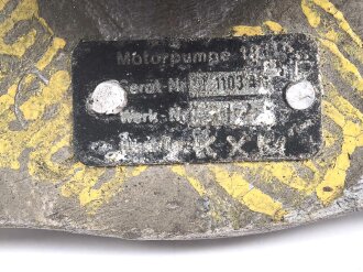 Me262, Waldwerk Kuno. Ölpumpe " Motorpumpe 18 L" Gerät Nummer 19-1103 A-1. Grob gereinigt, Funktion nicht geprüft.