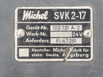 Me262, Waldwerk Kuno.  Schalt und Verteilerkasten "SVK 2-17" , Fl 47261. Grob gereinigt, Funktion nicht geprüft, unvollständig