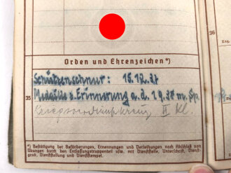 Wehrpaß Luftwaffe, eingestellt am 4.11.1935 bei Infanterie Regiment 6 St.Pölten.