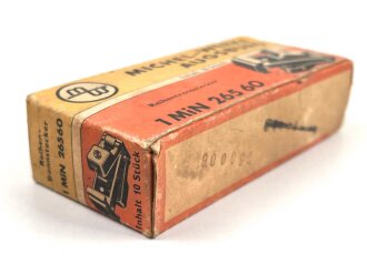 Me262, Waldwerk Kuno. 10 Stück Reihentrennstecker " 1 MIN 265 60" in originaler Umverpackung der " Michel-Werke Augsburg"