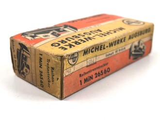 Me262, Waldwerk Kuno. 10 Stück Reihentrennstecker " 1 MIN 265 60" in originaler Umverpackung der " Michel-Werke Augsburg"