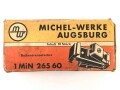 Me262, Waldwerk Kuno. 10 Stück Reihentrennstecker " 1 MIN 265 60" in originaler Umverpackung der " Michel-Werke Augsburg"