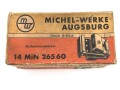 Me262, Waldwerk Kuno. 10 Stück Reihentrennstecker " 14 MIN 265 60" in originaler Umverpackung der " Michel-Werke Augsburg"