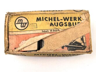 Me262, Waldwerk Kuno. 10 Stück Reihentrennstecker " 14 MIN 265 60" in originaler Umverpackung der " Michel-Werke Augsburg"