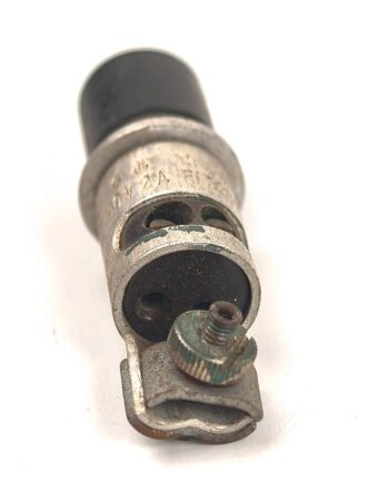 Me262, Waldwerk Kuno. Druckknopfschalter Fl 32348-1. Für Drehzahlanzeiger Fl.20266 zum Umschalten auf 2 verschiedene Geber für Drehzahl (Strahltriebwerk und Anlassmotor ) Grob gereinigt