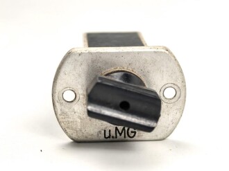 Me262, Waldwerk Kuno. Sicherungselement " u.MG" Gerät Nummer 126-608. Mit Sicherung, grob gereinigt