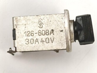 Me262, Waldwerk Kuno. Sicherungselement " o.MG" Gerät Nummer 126-608. Mit Sicherung, grob gereinigt