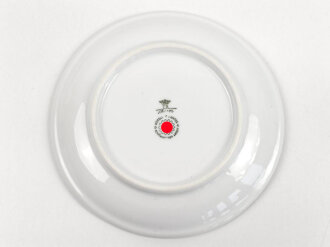 Deutsche Arbeitsfront, Kantinenporzellan Tassenunterteller, Hersteller Hutschenreuther Hhenberg Germany, Durchmesser 16cm, gebraucht