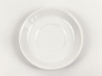 Kantinenporzellan Tassenunterteller, Hersteller Hutschenreuther Hohenberg 1943, Durchmesser 14cm, gebraucht