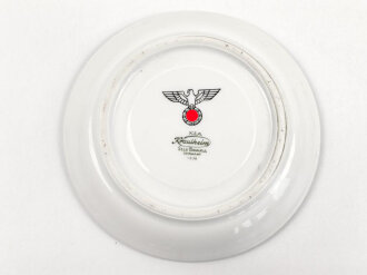 Heer, Kantinenporzellan Tassenunterteller, Hersteller K&A Krautheim Selb Bavaria Germany 1938, Durchmesser 14cm, gebraucht