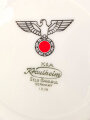 Heer, Kantinenporzellan Tassenunterteller, Hersteller K&A Krautheim Selb Bavaria Germany 1938, Durchmesser 14cm, gebraucht