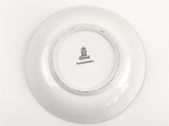 Reichsarbeitsdienst Heer, Kantinenporzellan kleine Schale, Hersteller H&G Selb Bavaria Germany Heinrich, Durchmesser 17cm, gebraucht