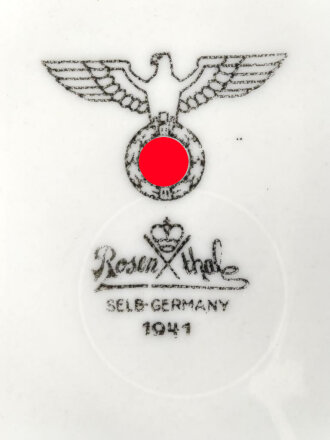 Heer, Kantinenporzellan kleine Schale, Hersteller Rosenthal Selb-Germany 1941, Durchmesser 17cm, gebraucht