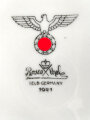 Heer, Kantinenporzellan kleine Schale, Hersteller Rosenthal Selb-Germany 1941, Durchmesser 17cm, gebraucht