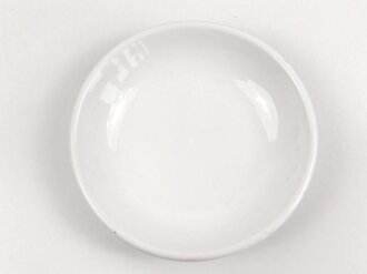 Heer, Kantinenporzellan kleine Schale, Hersteller PMR Bavaria Jaeger & Co 1938, Durchmesser 17cm, gebraucht