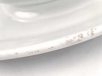 Luftwaffe, Kantinenporzellan Sauciere, Hersteller Bauscher Weiden 1938. Gesamtlänge 25cm, gebraucht