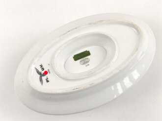 Luftwaffe, Kantinenporzellan Sauciere, Hersteller Bauscher Weiden 1938. Gesamtlänge 25cm, gebraucht