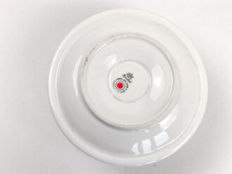 Deutsche Arbeitsfront, Kantinenporzellan Sauciere, Hersteller Rosenthal. Gesamtlänge 18cm, gebraucht