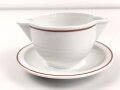 Deutsche Arbeitsfront, Kantinenporzellan Sauciere, Hersteller Rosenthal. Gesamtlänge 18cm, gebraucht