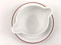 Deutsche Arbeitsfront, Kantinenporzellan Sauciere, Hersteller Rosenthal. Gesamtlänge 18cm, gebraucht