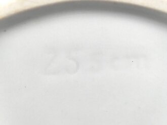 Deutsche Arbeitsfront, Kantinenporzellan kleine Vorlegeplatte, Hersteller Rosenthal. Gesamtlänge 25,5cm, gebraucht