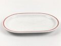 Deutsche Arbeitsfront, Kantinenporzellan kleine Vorlegeplatte, Hersteller Rosenthal. Gesamtlänge 25,5cm, gebraucht