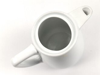Reichsarbeitsdienst Heer, Kantinenporzellan Kaffeekanne, Hersteller Bohemia 1941, Höhe 18cm, gebraucht