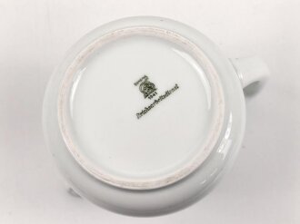 Reichsarbeitsdienst Heer, Kantinenporzellan Kaffeekanne, Hersteller Bohemia 1941, Höhe 18cm, gebraucht