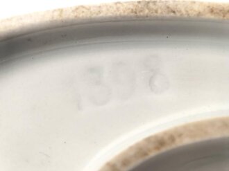 Reichsarbeitsdienst, Kantinenporzellan Sauciere, Hersteller Alt Schönwald 1938. Gesamtlänge 25cm, gebraucht