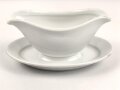 Reichsarbeitsdienst, Kantinenporzellan Sauciere, Hersteller Alt Schönwald 1938. Gesamtlänge 25cm, gebraucht