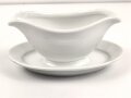 Reichsarbeitsdienst, Kantinenporzellan Sauciere, Hersteller Alt Schönwald 1938. Gesamtlänge 25cm, gebraucht