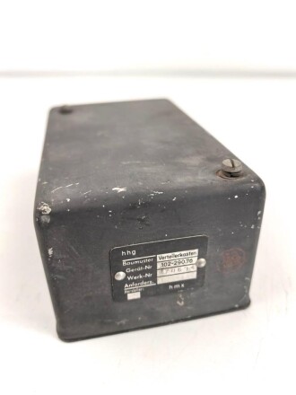 Me262, Waldwerk Kuno. Verteilerkasten Gerät Nr. 102-29076. Grob gereinigt