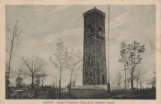 Ansichtskarte "Haspe Kaiser Friedrich Turm an der Hestert Hardt"