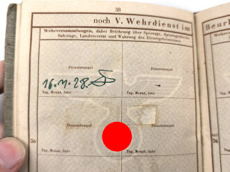 Soldbuch und Wehrpaß Heer, eingestellt am 5.4.1945