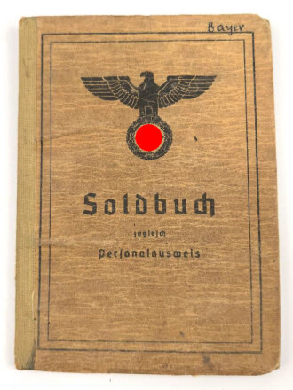 Soldbuch und Wehrpaß Heer, eingestellt am 5.4.1945