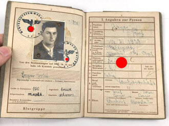 Soldbuch und Wehrpaß Heer, eingestellt am 5.4.1945