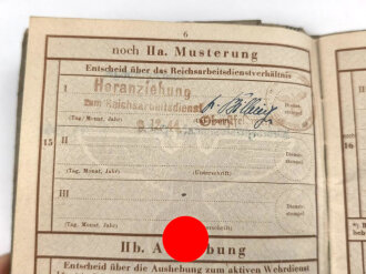 Soldbuch und Wehrpaß Heer, eingestellt am 5.4.1945