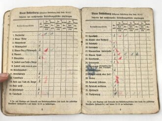 Soldbuch Kriegsmarine, ausgestellt 19. Mai 1941, Unvollständig, Wasserschaden, verliehene Ehrenzeichen leider nicht lesbar