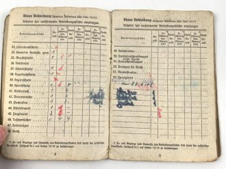 Soldbuch Kriegsmarine, ausgestellt 19. Mai 1941, Unvollständig, Wasserschaden, verliehene Ehrenzeichen leider nicht lesbar